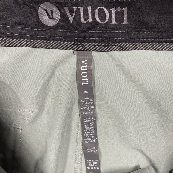 Vuori Mens Mint Green Swim Shorts Board Trunks With Drawstring Mens 38 - Picture 6 of 11